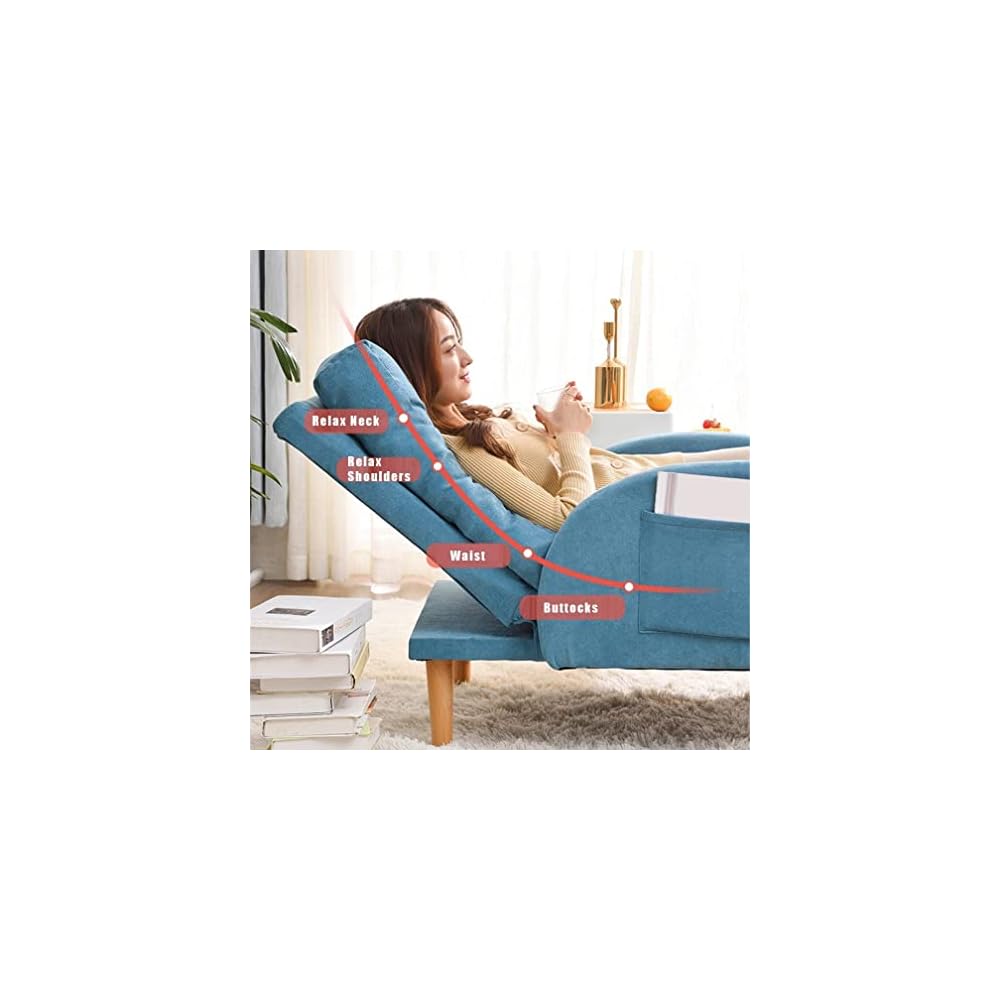 Adjustable Recliner Sofa Armchair with Footstool 3 Position Reclining Chair for Living Room & Bedroom Supports Up to 150KG Comfortable & Stylish Design.