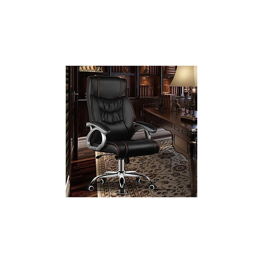 Boss Chair Shiatsu Heated Massage Chair Ventilated Backrest Design Office Chair Ergonomic Armrest Use Tilt Mechanism/Relieve Fatigue Black