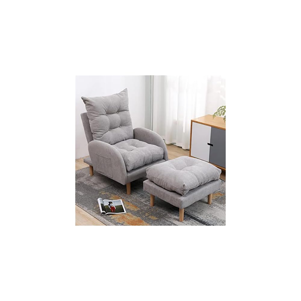 Adjustable Recliner Sofa Armchair with Footstool 3 Position Reclining Chair for Living Room & Bedroom Supports Up to 150KG Comfortable & Stylish Design.