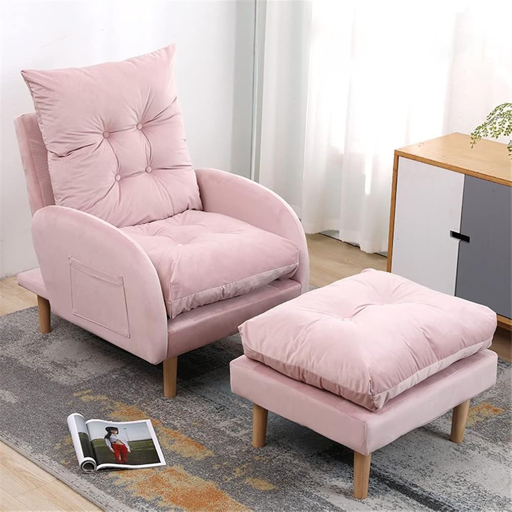 Adjustable Recliner Sofa Armchair with Footstool 3 Position Reclining Chair for Living Room & Bedroom Supports Up to 150KG Comfortable & Stylish Design.