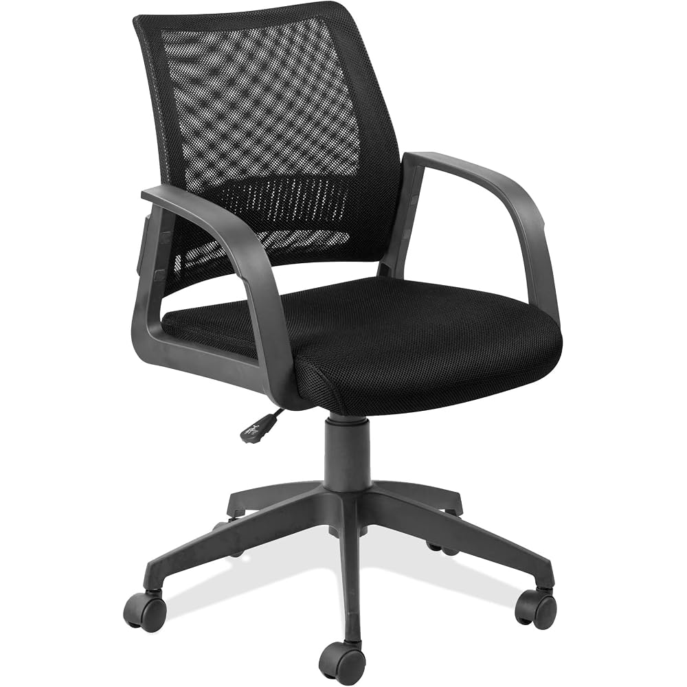 Leick Black Mesh Back Office Chair